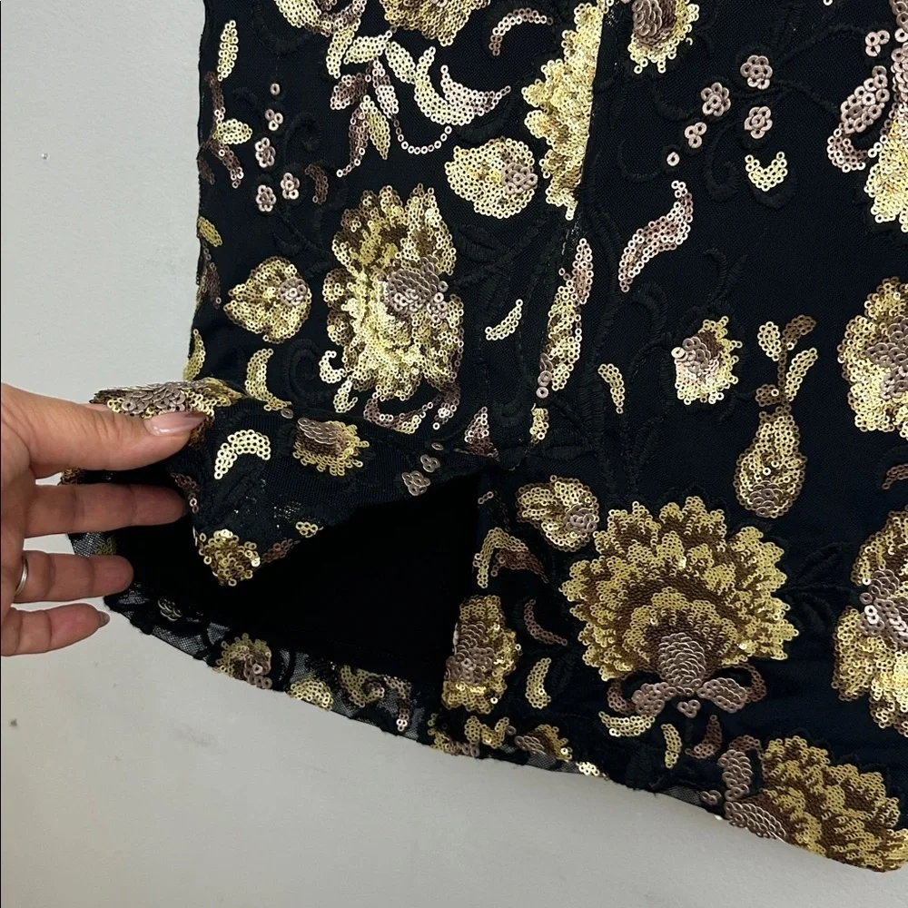 Garnet Hill Sequins Pencil Skirt Sz 00